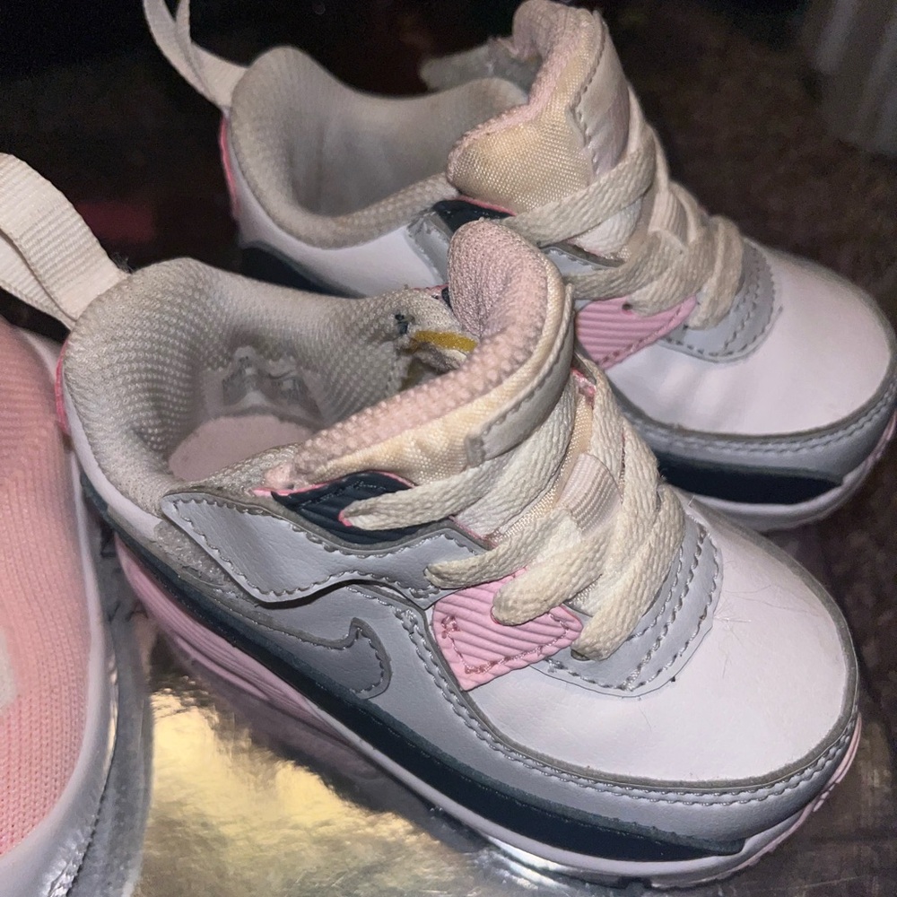 Nike air max White, Pink, and navy Blue
